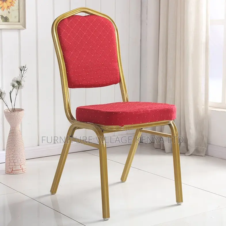 Stackable Metal Frame Upholstered Banquet Chair