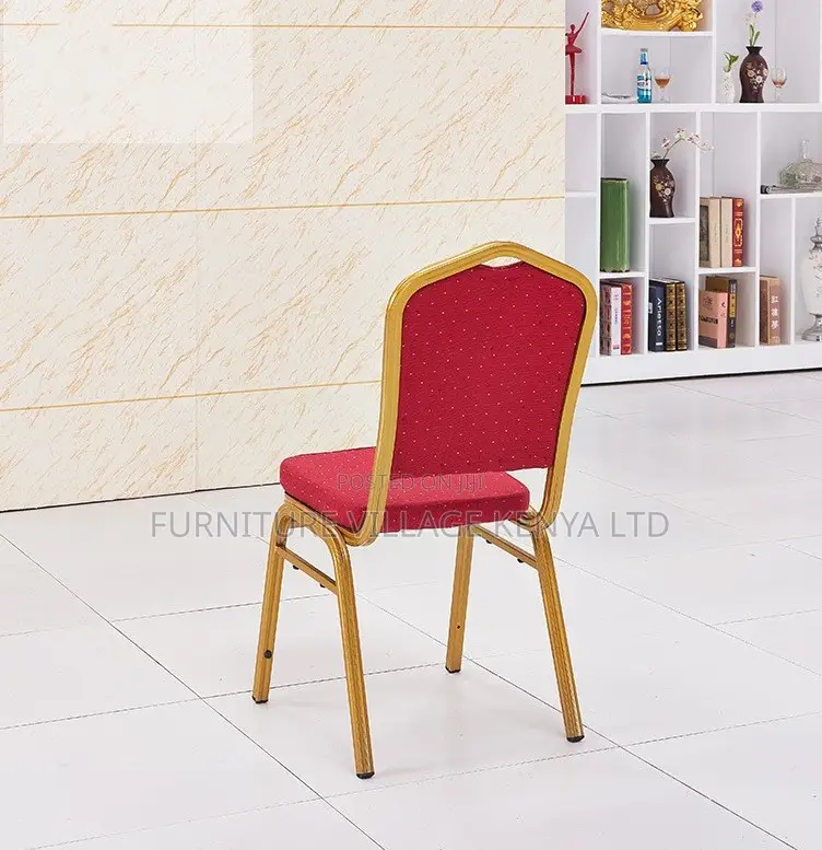 Stackable Metal Frame Upholstered Banquet Chair