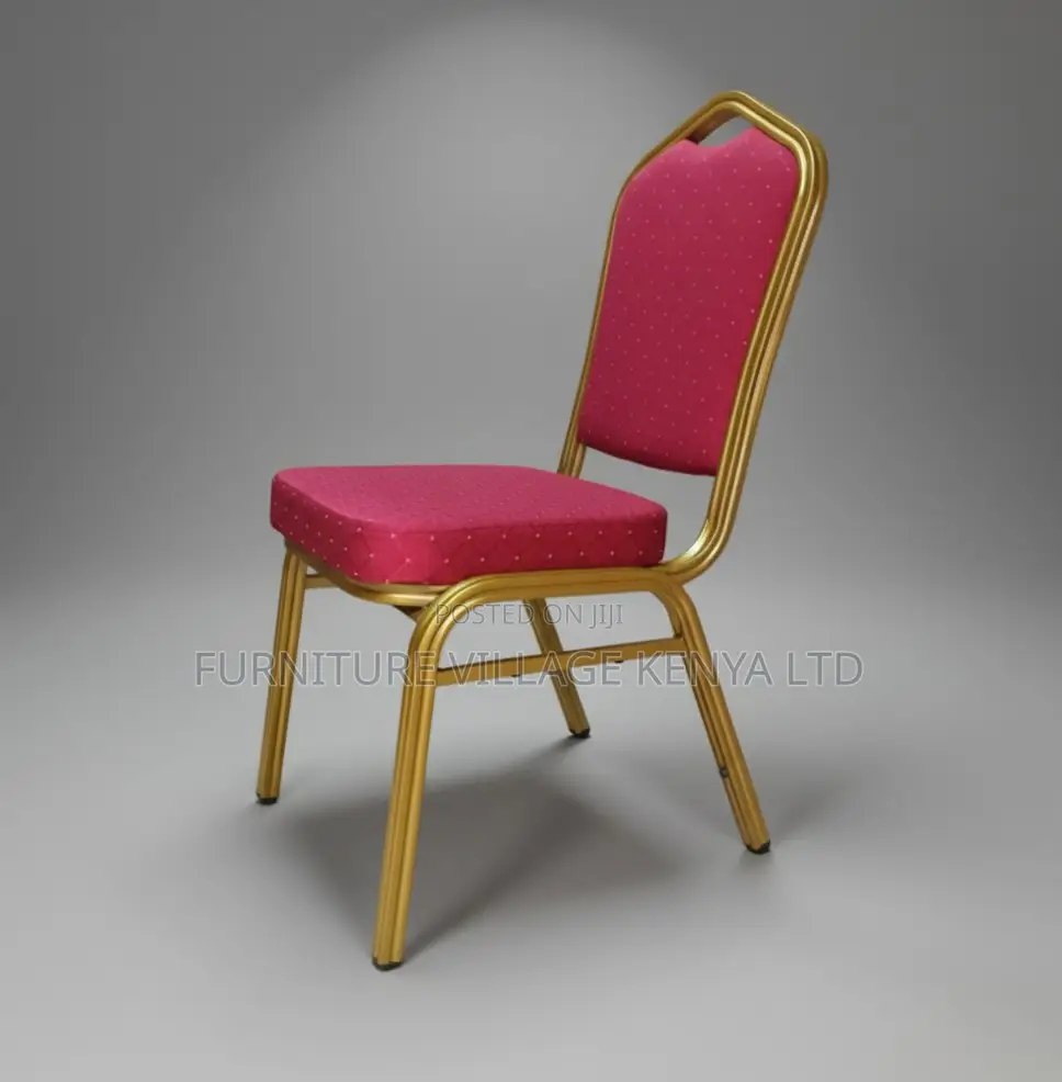 Stackable Metal Frame Upholstered Banquet Chair