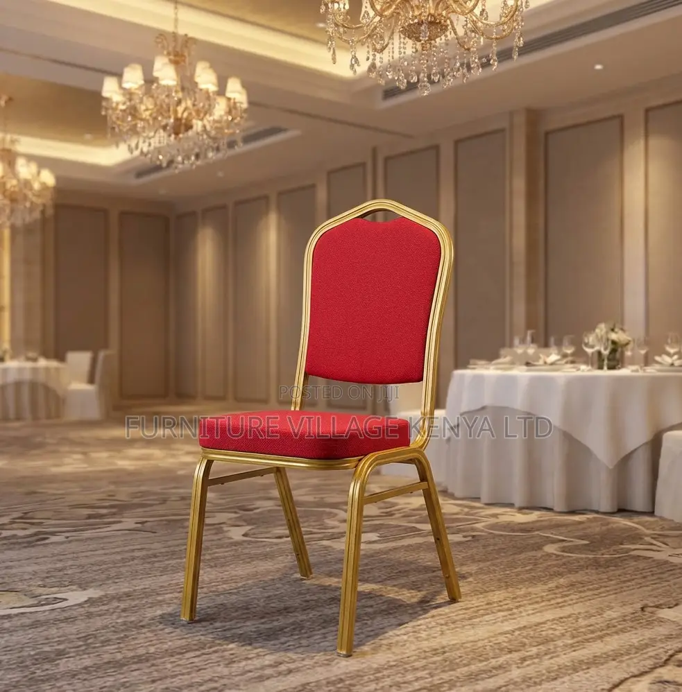 Stackable Metal Frame Upholstered Banquet Chair