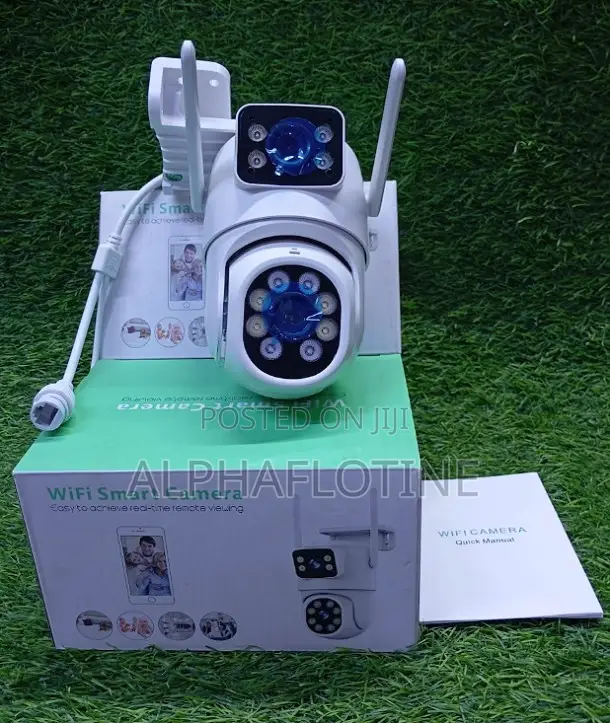 Dual-Lens Split View Ac Powered With Lan Cable Icsee Smart Camera