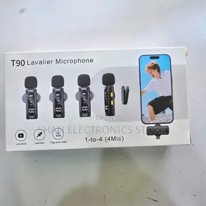 T90 4-in-1 Dual Wireless Lavalier Microphone