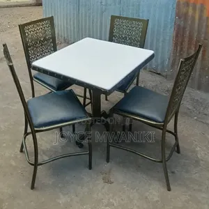Powdpowder Coated, Restaurant Set With Square Table 