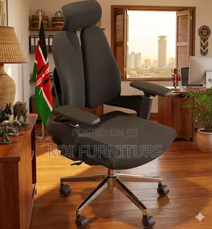 Office Chairs; Executive Orthopedic Office Chair With Dual Backrest