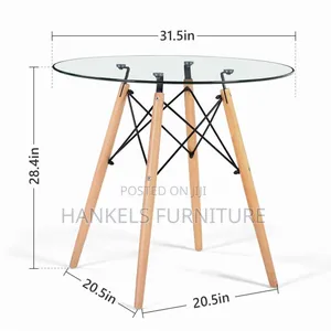 Round Glass Top Dining Table – Premium Furniture for Modern Interiors