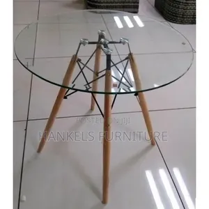 Round Glass Top Dining Table – Elegant Dining Room Centerpiece