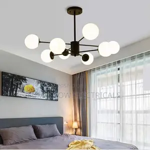 8 Light Globe Glass Chandelier
