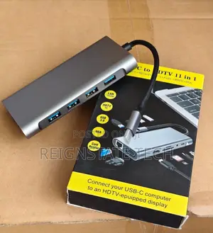 11 in 1 Type C Multi Functional Adapter to Hdmi Lan Vga Sd Usb 3.0
