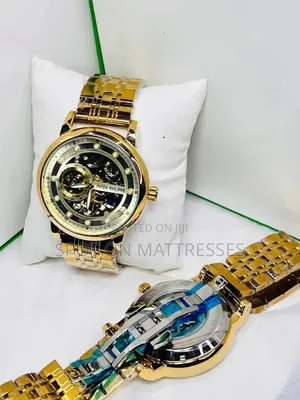 Patek Phlippe Skeleton Automatic Watch. Gold, Silver and Black.