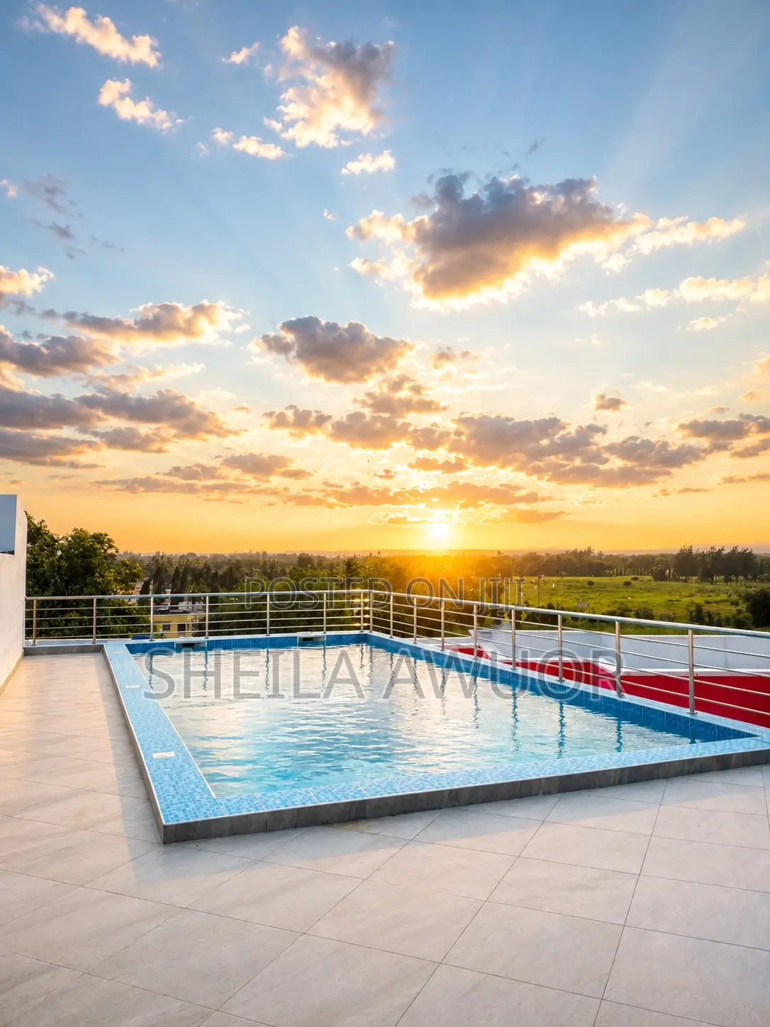 Rooftop Pool Studio in Mtwapa