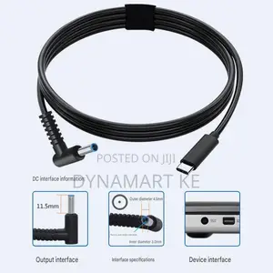 Usb C to Hp 4.5x3.0mm Blue Pin Laptop Charging Cable Pd 65w 20v 3a