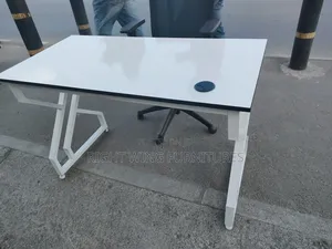Heavy Metal Cross Support Office Table 1.2m