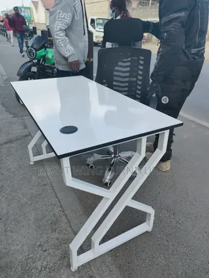 Heavy Metal Cross Support Office Table 1.2m