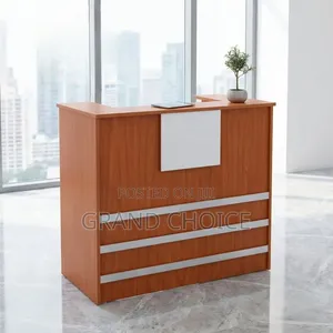 1.2m Brown Reception Desk