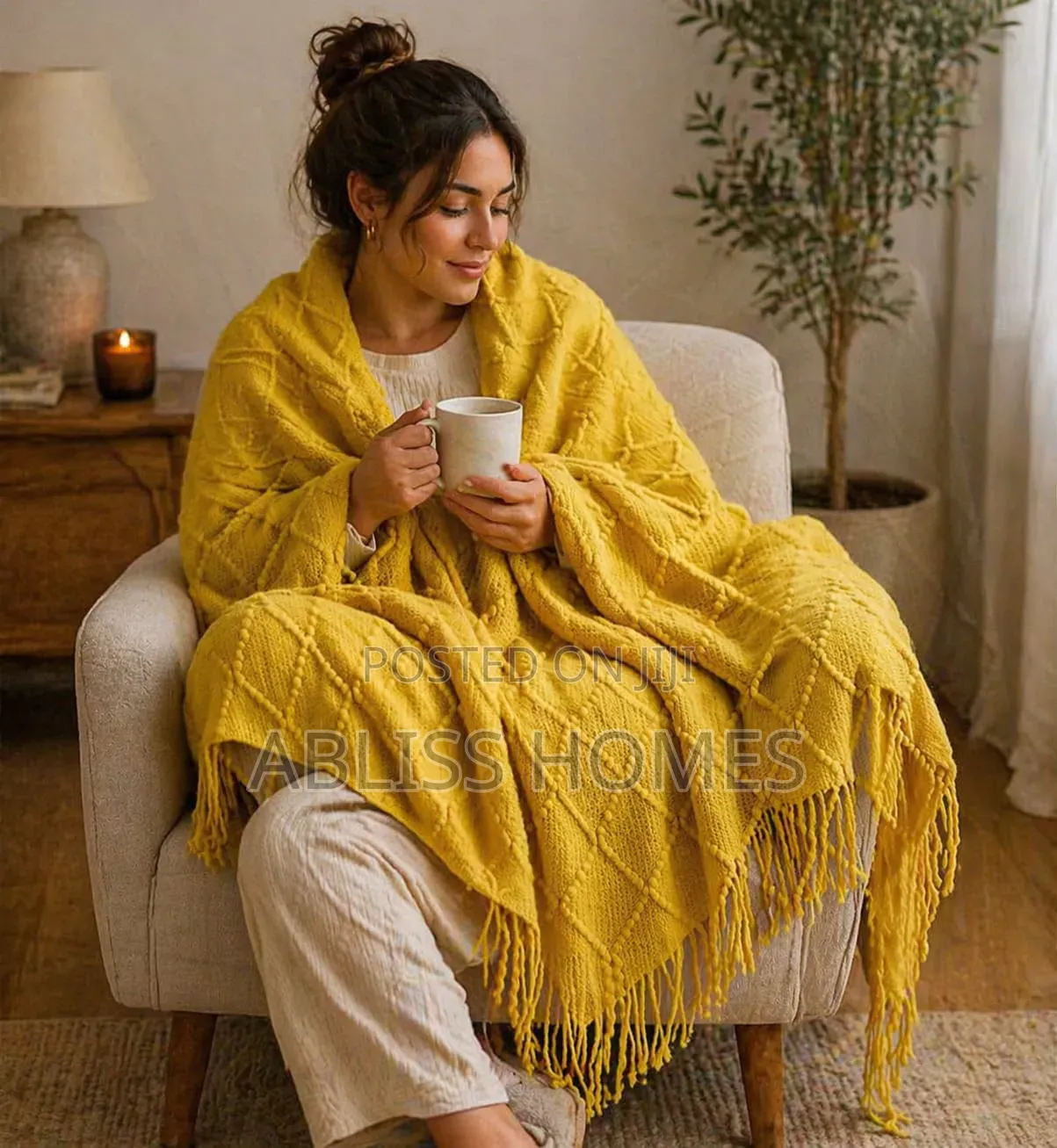 Decorative Knitted Throw Blankets