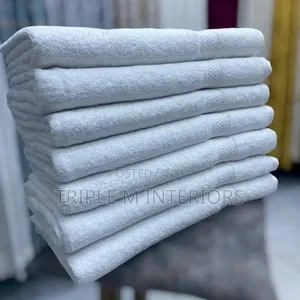 Hypoallergenic Everyday Comfort: 100% Organic White Cotton Towels