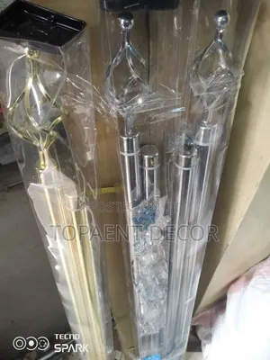 3m Gold and Silver Flexible Fit Window Adjustable Curtain Rods