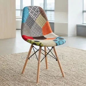 Armless Fabric Eames Chairs
