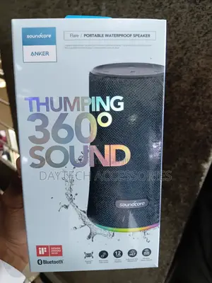 This Is an Anker Soundcore Flare 1 Portable Waterproof Speaker.