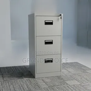 Modern 3 Drawer Metallic Cabinet