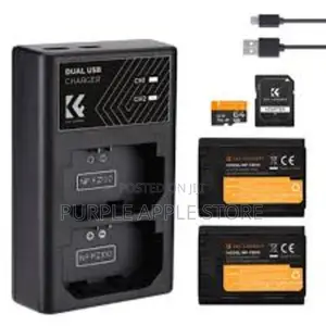 K F Concept Np-Fz100 Dual-Slot Fast Charger, Micro Usb Type-C Dual