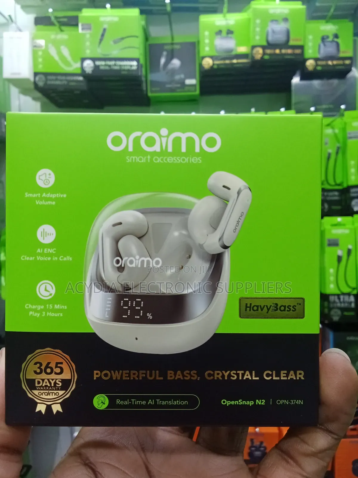 Oraimo Opensnap N2 Opn-374n Open Ear Bluetooth Earbuds