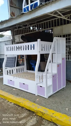 S-Shaped Staircased Double Decker With Drawers