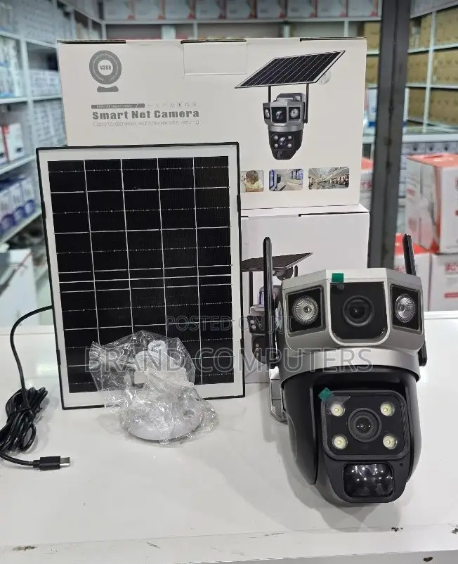 V380 Pro CCTV Camera Dual Lens Solar Camera Wifi Supported