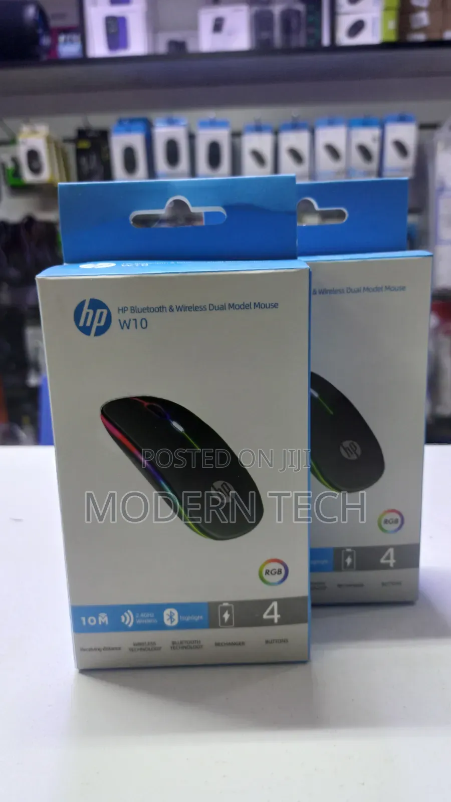 Hp W10 Rechargeable Wireless Bluetooth Mouse – Black