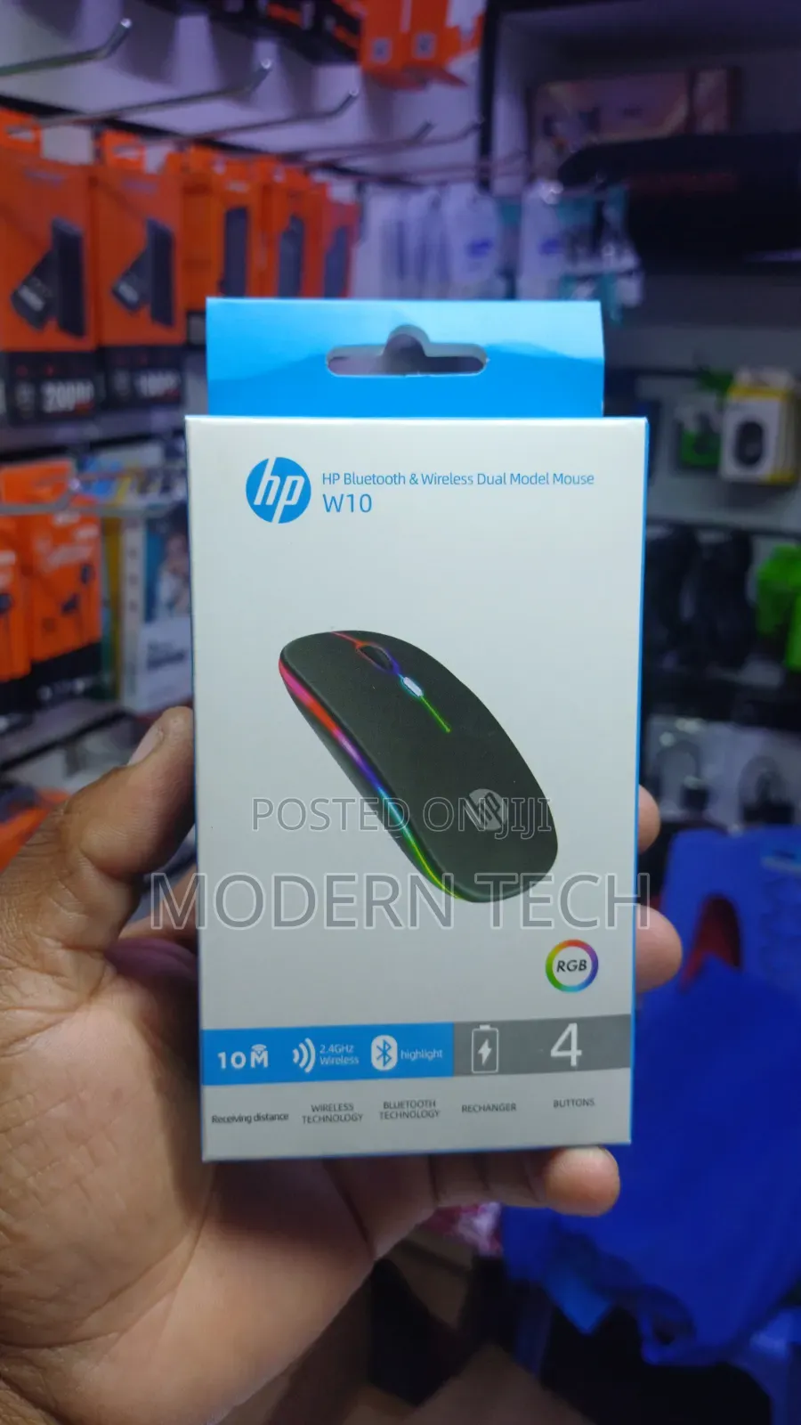 Hp W10 Rechargeable Wireless Mouse With Long Battery Life