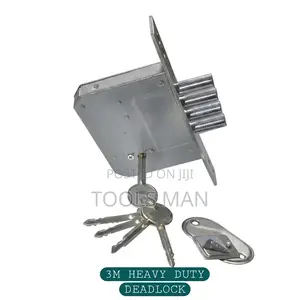 3m Heavy Duty 4-Bolt Security Deadlock: Premium Steel Door Lock. 4 Pin