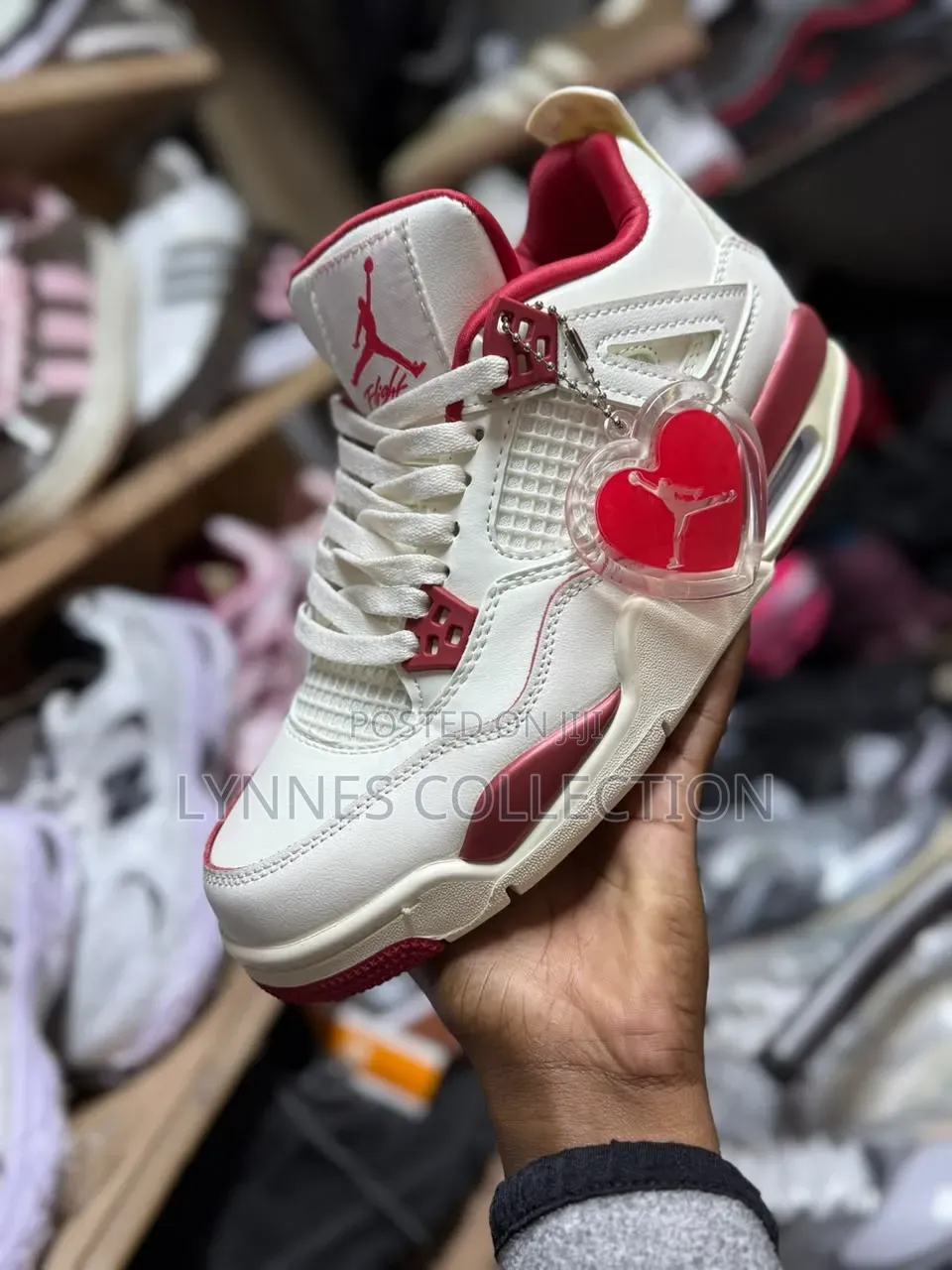 Jordan 4 Red/ White Unisex Shoes