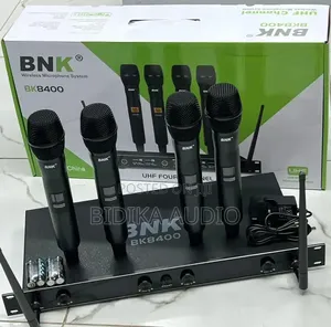 BNK Bk8400 Uhf Wireless Microphone System With 4 Mics Set