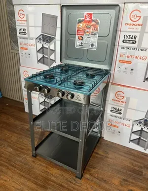Eurochef Full Gas Standing Cooker With Shelves