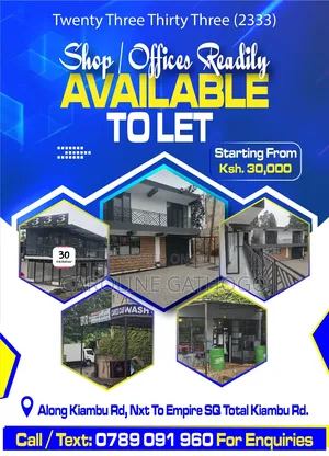 Shops Offices to Let Along Kiambu Rd Next to Total Kiambu Rd.