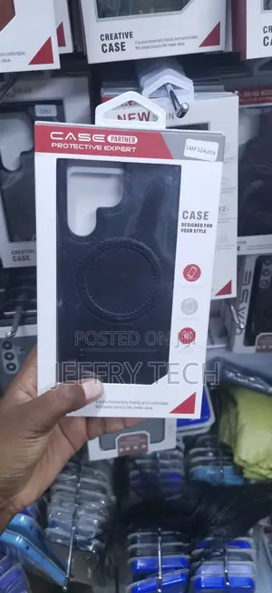 Samsung Galaxy S24 Ultra Leather Case With a 360° Rotating Ring