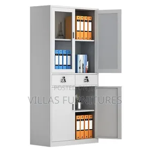 Front Glass Cabinet -Half Door Documents Cabinet