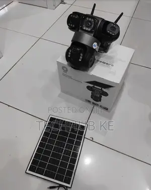 4g Triple Lens Solar CCTV Camera 360 Degrees 6mp Hd Camera Waterproof