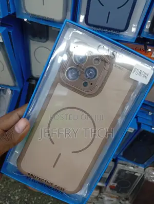 iPhone 13 Pro Max Beige and Tan-Colored Case
