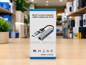 Usb 3.0 Hub With Rj45 Ethernet Adapter – 3 Usb Ports + Lan Port