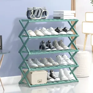 Foldable Bamboo Shoe Rack Stand