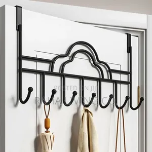7 Hook Heavy Duty Over the Door Hanger | Black