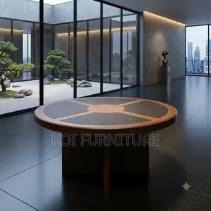 Boardroom Table; 1.2 Meters Mahogany Round Conference Table
