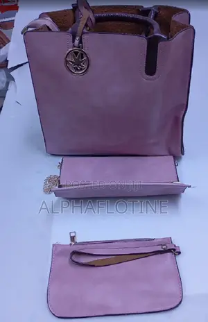Women's 3-Piece Multi-Functional Handbag- Pink