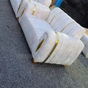 2-Seater Sofa in Gold Trim on Sale: Free Delivery