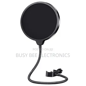 Microphone Pop Filter With Flexible Gooseneck