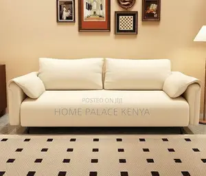 Home Sofa: 2 Person Cushioned Fabric Sofa