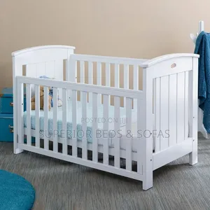 White Wooden Baby Cot: Free Delivery