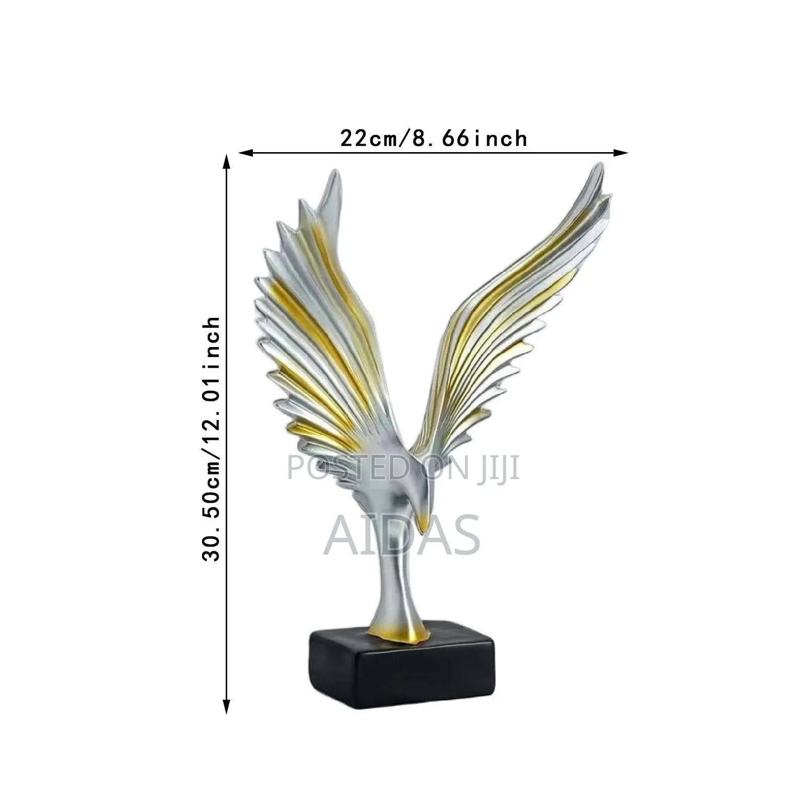 Bird Figurine Spread Wings Ornament – Eagle Statue Decoration