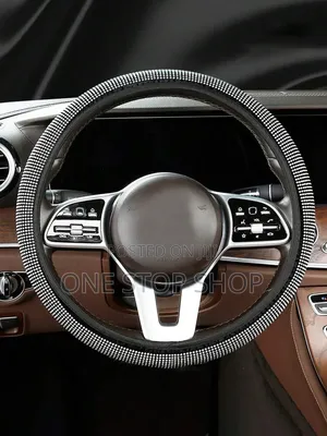 Rhinestone Bling Steering Wheel Cover For Aesthetic Enhancement Grip